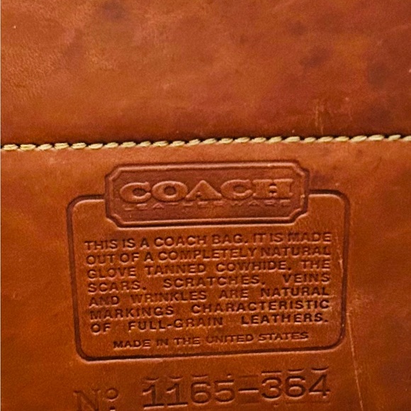 ***SOLD*** VTG 80’s Coach Briefcase British Tan Leather USA No. 1165-364 - Picture 8 of 16